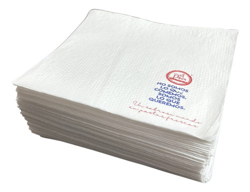 Servilletas Papel Tissue Impresas Con Tu Diseño 33x33 Cm Blanco
