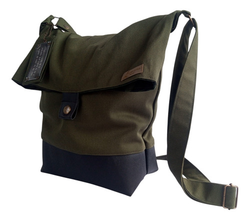 Morral Quiroga De Entreletrasytelas - Estilo Y Versatilidad Verde Oscuro