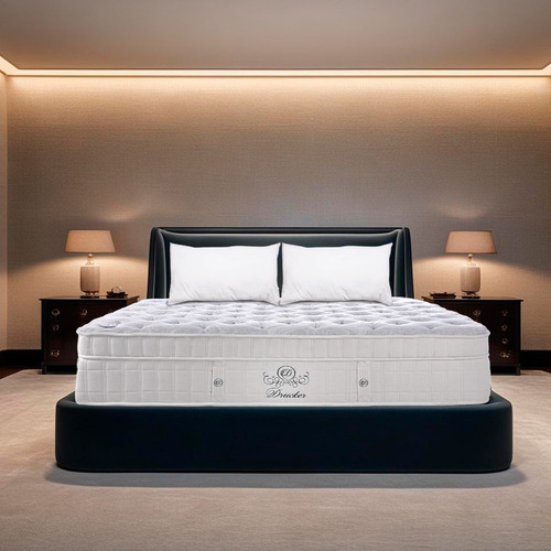 Colchón Spring Air Drucker Memory Foam, Cool Gel Queen Size Color Blanco