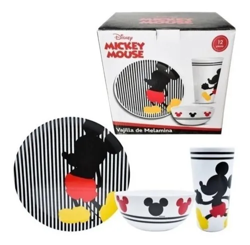 Vajilla Disney Mickey Mouse 12 Pzas Melamina