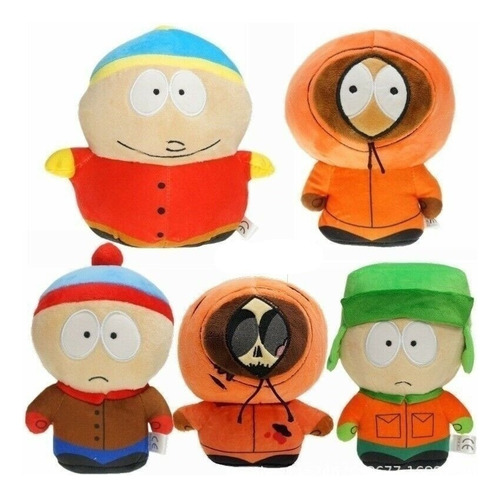 5*peice,south Park Cartman Kenny Kyle Stan Peluche P