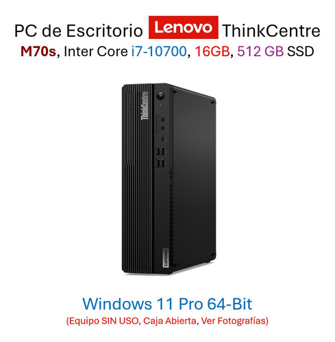  Thinkcentre M70s Intel Core I7-10700, 16gb , 512gb + Teclad