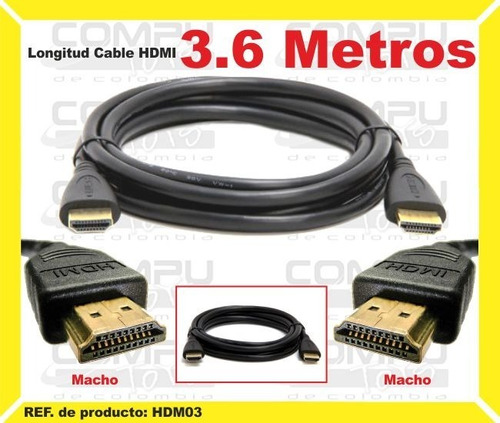 Cable Hd-hd Blindado Doble Filtro 3m Ref Hdm03 Computoys Sas