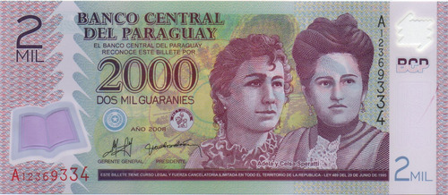 Paraguay 2000 Guaranies 2008