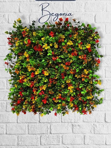 Max Follaje-jardin Artificial Begonia 50x50 Protección Uv