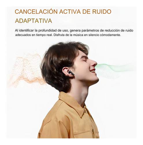 Audífonos Inalámbricos Qcy Ailybuds Pro Anc, 30 Horas De Batería, Hi-res, Bluetooth 5.3, 6 Micrófonos, Cancelación Activa De Ruido, Modo Transparencia, Conexión Multipunto, Color Negro