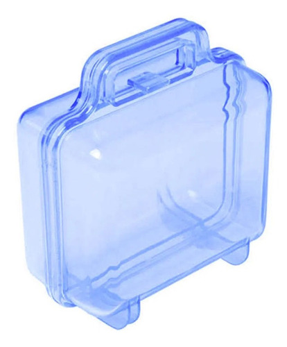 Imagem 1 de 1 de Maleta Acrílica Azul Cristal - 13 X 10 X 7cm - 01 Unidades -