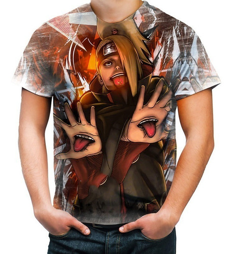 Camisa Camiseta Personalizada Anime Naruto, Deidara Hd 03