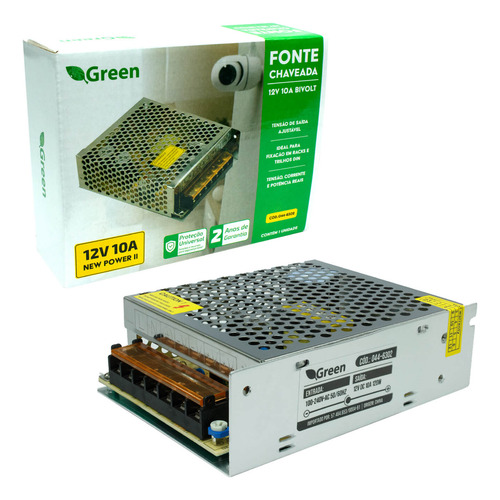 Fonte Colmeia Chaveada Estabilizada Bivolt 12v 10a 120w