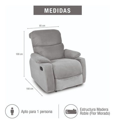 Imagen 2 de 8 de Silla Reclinable Velara