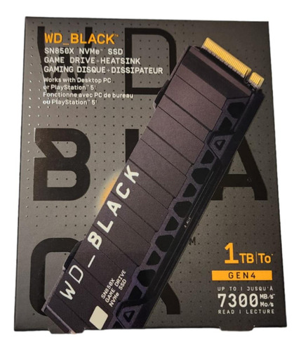 Ssd M2 1tb Wd Black Con Disipador Sn850x Nvme Consola Ps5