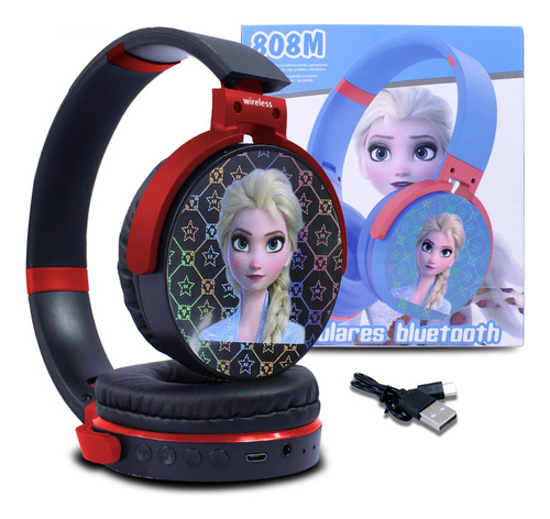 Audifonos De Diadema Bluetooth Diseño De Elsa 