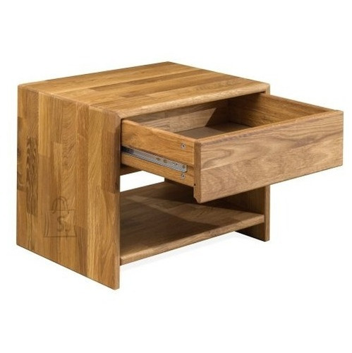 Mesa De Noche Madera 100% Maciza De Roble Ref: Maciza105