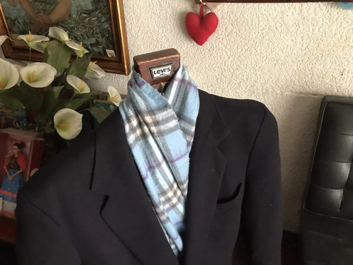 Dior Christian Blazer 100 % Wool Plated Button Made In Italy Azul Lisa 44r (Usado)