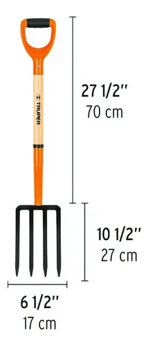 Pala Cavar Tierra Bieldo De 4 Dientes Truper Bj-4p
