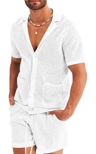 Nuevo Conjunto De Playa Para Hombre Shorts Y Blusas Cortas