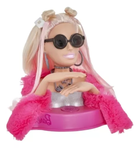 Barbie Boneca Busto Make Hair Fala 12 Frases Com Acessórios