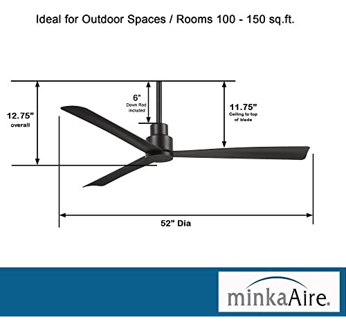 Minka-aire F787-cl Ventilador De Techo Simple De 52 Pulgadas