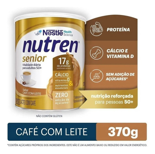 Suplemento en polvo Nestlé Carbohidratos sabor café con leche x 370g