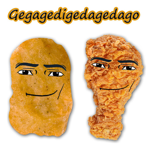 2 Peças De Nuggets De Frango Grandes, Pernas De Frango, Emoj