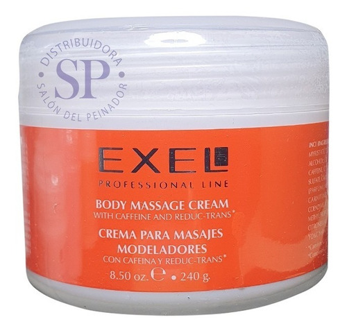 Crema Para Masajes Modeladores Exel Cafeina Reductrans 240gr