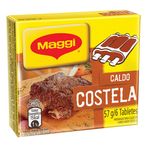 Caldo em Tablete Costela Maggi Caixa 57g 6 Unidades