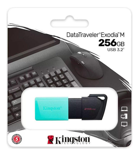 Memoria Usb 3.2 Kingston Datatraveler Exodia M 256gb Celeste