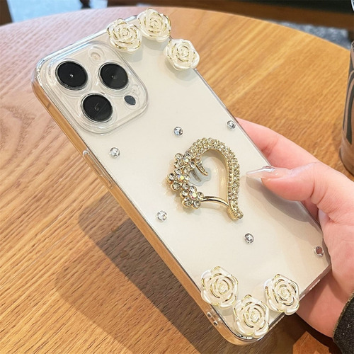 Funda De Teléfono Para Xiaomi Poco X F M C 7 6 5 4 3 Con Diamantes De Imitación, Metal Brillante, Diamante, Amor, Chapada En Oro, Rosa Y Cristal