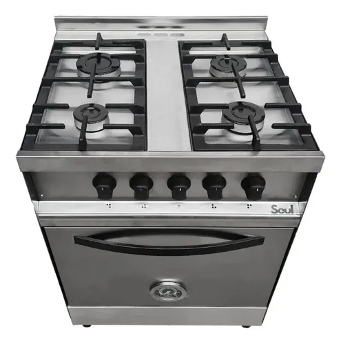 Cocina Industrial Soul 60 Cm 4 Hornallas Total Acero Inox Plateado