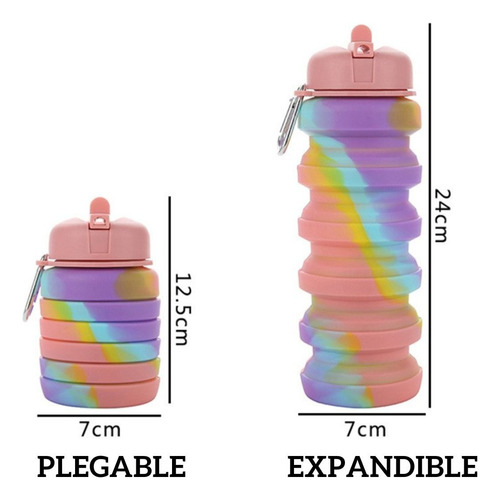 Vaso Plegable Deportivo De Silicona - Ideal Para Camping Gris Gris