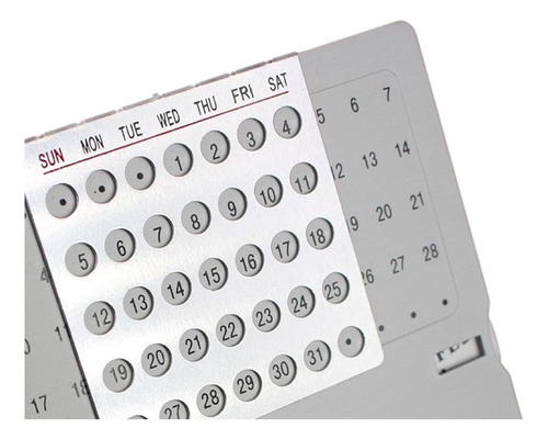 Calendário De Mesa De Metal Planejador De Data Ajustável