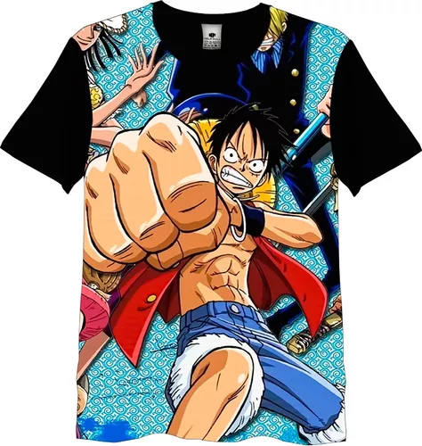 Camisa Camiseta Estampada Full 3d One Piece Monkey D. Luffy