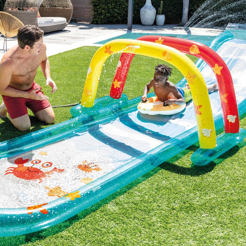 Escorregador Inflável Surf Divertido Com Pranchas Intex