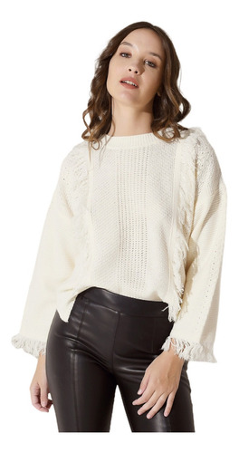 Sweater Mujer Flecos Importado Redondo Pixxel Busselton