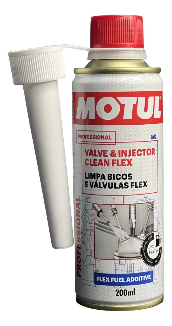 Motul Valve & Injector Cleaner Flex – Limpeza de Válvulas e Injetores Gasolina/Etanol 200ml