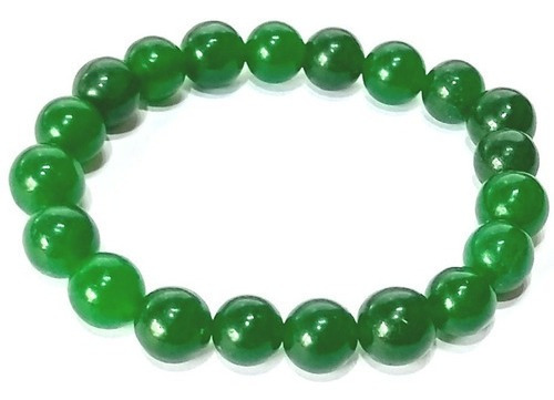 Pulseira Esferas De Jade Verde Pedra Natural Para Proteção