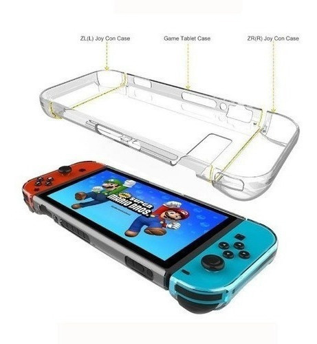 Cristal Case Para Nintendo Switch Y Joycons