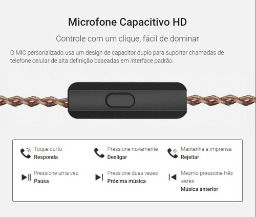 Imagem 9 de 10 de Fone Kz Zs10 Pro Stone Black Ediçao Limitada C/microfone