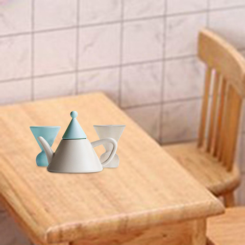 2 Juego De Tazas De Té Para Casa De Muñecas, Escala 1:12,