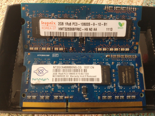 Memorias Ram 2gb Ddr3 1333 Pc3-10600s Notebook