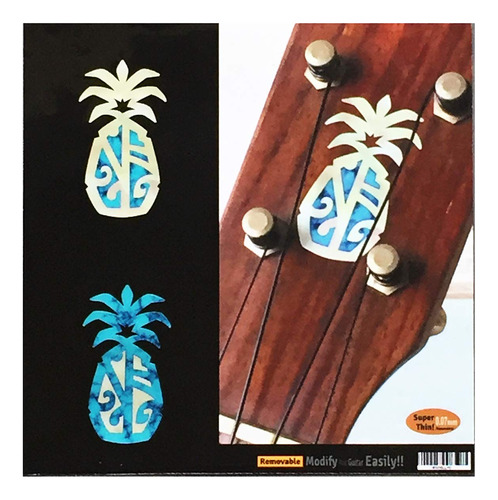 Pegatinas Para Ukeleles, Diseño De Piñas, 2 Colores