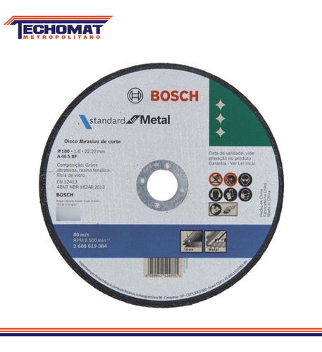 Disco De Corte Metal 7 X 1/16 1.6mm 383 Bosch