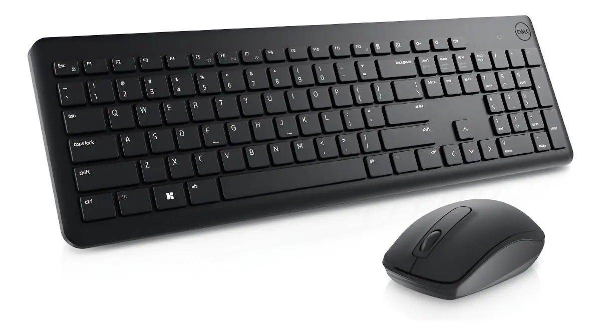 Kit Teclado e Mouse Dell KM3322W Sem Fio Óptico Preto
