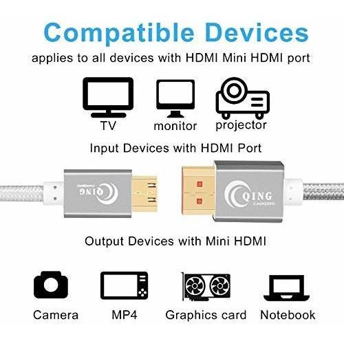 Cable Mini Hdmi 15 Pie Velocidad Para 4k Ethernet 3d