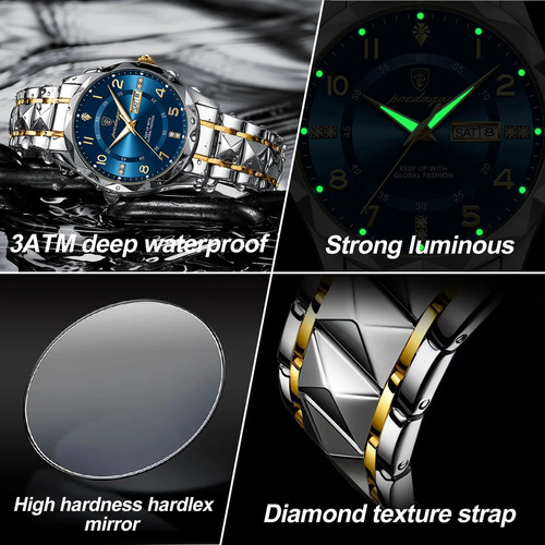 Reloj De Cuarzo A La Moda Para Hombre Con Ventana De Fecha I