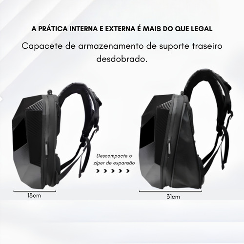 Mochila Com Bluetooth Olhos Led Inteligente Motoqueiro