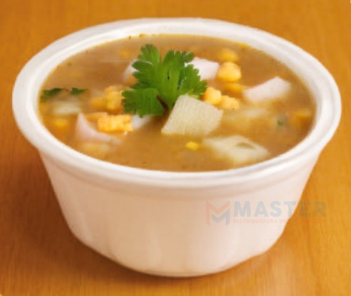 Imagem 8 de 9 de 400un - Cumbuca Isopor 300ml Para Caldos Quentes E Sopa