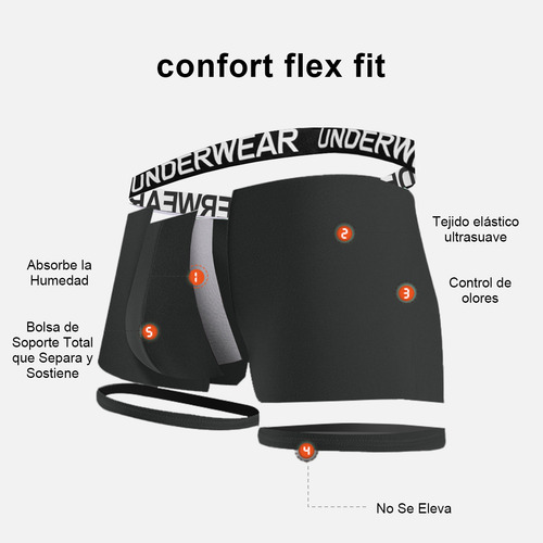Boxer Caballero Boxer Ajustado Largo Ropa Interior Calzón