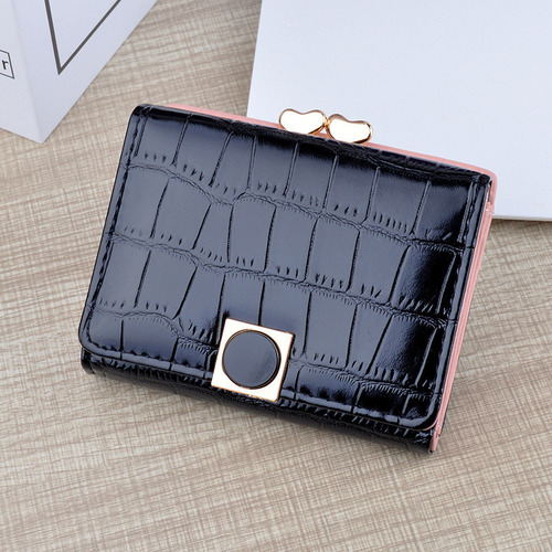 Cartera Plegable Con Estampado De Cocodrilo Schoolgirl