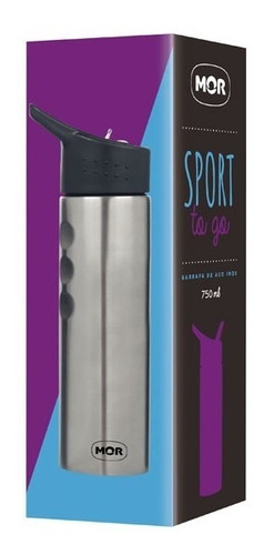 Botellas Deportiva Mor En Acero Inoxidable Funda Neopreno